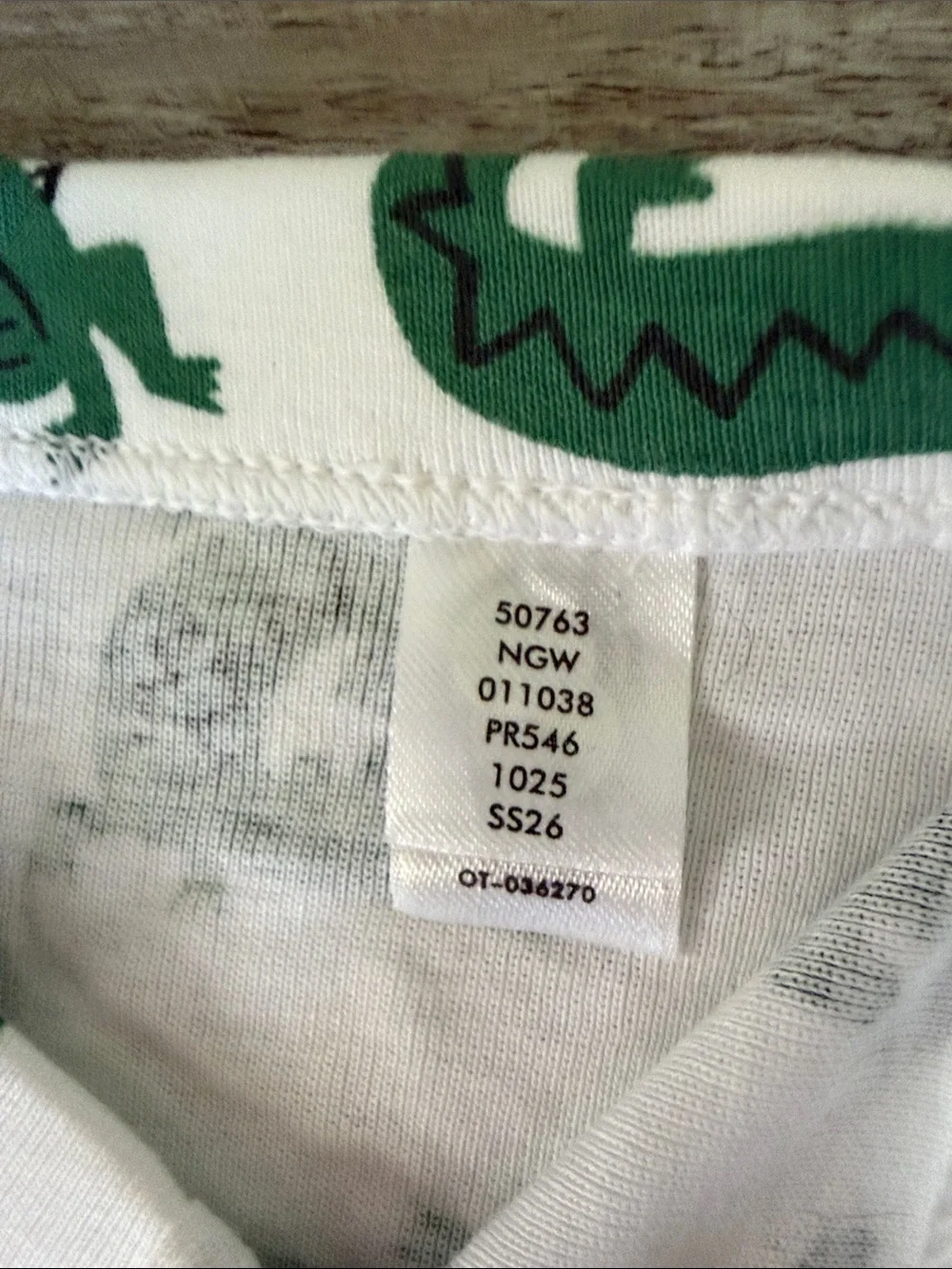 Hanna Andersson | Kids' White Briefs with Green Crocodile Print